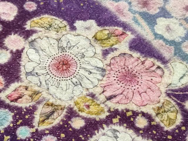 平和屋本店●極上　振袖　辻が花　暈し染め　金糸　銀通し地　逸品　DZAB4401kh6