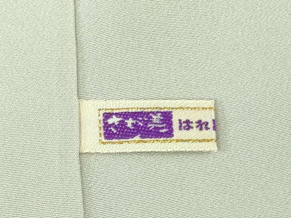平和屋着物●極上　訪問着　型染　薔薇　バラ　灰青色地　さが美扱い　逸品　DZAB4404kh6