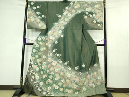 平和屋着物●極上　訪問着　辻が花　暈し染め　金通し地　逸品　DZAB4410kh6