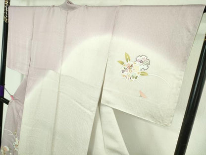 平和屋本店●極上　訪問着　雪輪流水花文　暈し染め　逸品　未使用　DZAB4412kh6