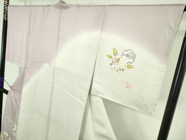 平和屋本店●極上　訪問着　雪輪流水花文　暈し染め　逸品　未使用　DZAB4412kh6