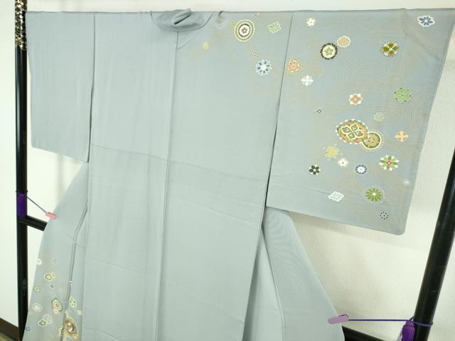 平和屋本店●極上　創業460年・千總　訪問着　駒刺繍　鳳凰花丸文　淡藤色地　金彩　逸品　DZAB4418kh6
