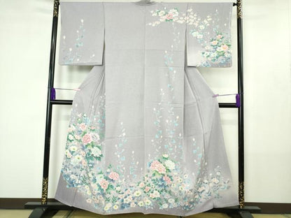 平和屋着物●極上　訪問着　花鳥文　暈し染め　金彩　逸品　未使用　DZAB4427kh6