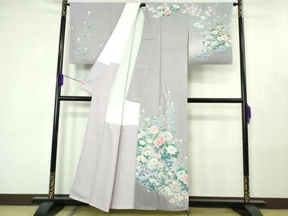 平和屋着物●極上　訪問着　花鳥文　暈し染め　金彩　逸品　未使用　DZAB4427kh6