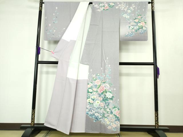 平和屋着物●極上　訪問着　花鳥文　暈し染め　金彩　逸品　未使用　DZAB4427kh6