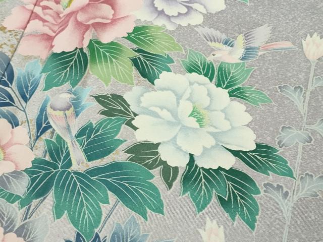 平和屋着物●極上　訪問着　花鳥文　暈し染め　金彩　逸品　未使用　DZAB4427kh6
