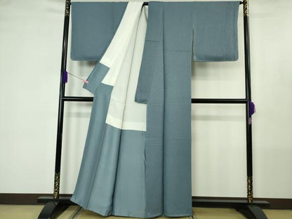 平和屋着物●極上　色無地　青藤色　逸品　未使用　DZAB4431kh6