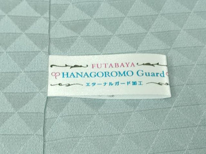 平和屋着物●極上　お召　黄金華更紗　美山名水染　秀水苑　新小石丸　青磁鼠色　反端付き　ロング丈　逸品　未使用　DZAB4433kh6