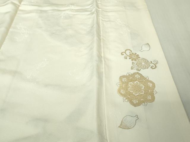 平和屋本店●極上　世界的友禅作家　千地泰弘　色留袖　寿光織　千地天女　象牙色地　金糸　ますいわ屋扱い　逸品　未使用　DZAB4434kh6
