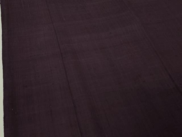 平和屋本店●極上　浦野理一　経節紬　色無地　深紫色　逸品　DZAB4447kh6