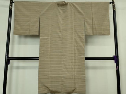 平和屋着物∞極上　道中着　お召地　ロング丈　吉野間道　ますいわ屋扱い　逸品　DZAB4462kh6