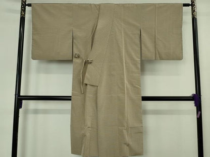 平和屋着物∞極上　道中着　お召地　ロング丈　吉野間道　ますいわ屋扱い　逸品　DZAB4462kh6