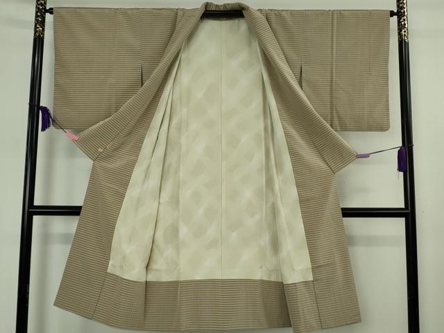 平和屋着物∞極上　道中着　お召地　ロング丈　吉野間道　ますいわ屋扱い　逸品　DZAB4462kh6