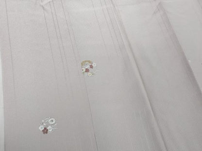 平和屋着物∞極上　道中着　ロング丈　刺繍　花丸文　桜色地　金銀糸　逸品　未使用　DZAB4464kh6