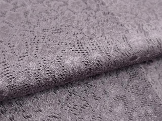 平和屋着物∞極上　道中着　無双　紗袷　ロング丈　リバーシブル　花唐草紋紗　笹の葉　藤紫色地　逸品　DZAB4465kh6
