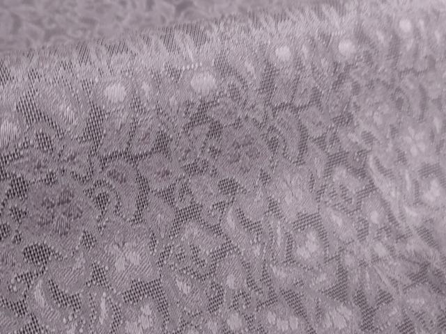 平和屋着物∞極上　道中着　無双　紗袷　ロング丈　リバーシブル　花唐草紋紗　笹の葉　藤紫色地　逸品　DZAB4465kh6