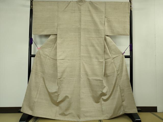 平和屋着物●極上　紅花紬　米沢　紅百彩　渡源織物謹製　証紙付き　逸品　DZAB4469kh6