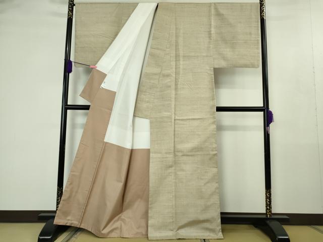 平和屋着物●極上　紅花紬　米沢　紅百彩　渡源織物謹製　証紙付き　逸品　DZAB4469kh6