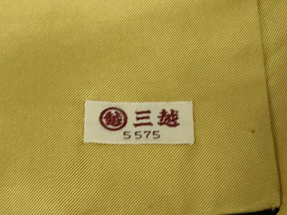 平和屋本店●極上　国指定重要無形文化財　本場久米島紬　手織　草木染　泥染　三越扱い　反端付き　逸品　DZAB4471kh6