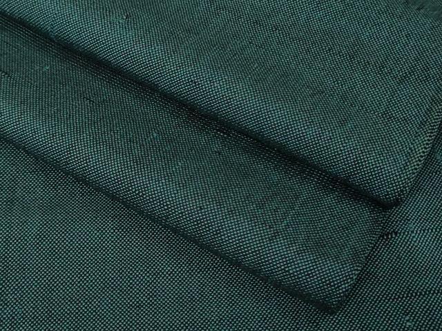 平和屋本店▽希少　ざざんざ織　単衣　藍色　逸品　DZAB4475kh6