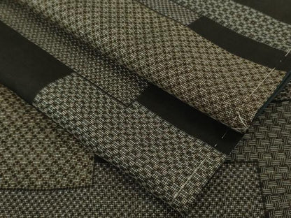 平和屋本店●極上　本場大島紬　9マルキ　色紙重ね　逸品　未使用　DZAB4476kh6