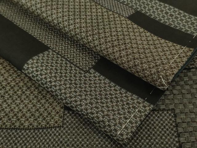 平和屋本店●極上　本場大島紬　9マルキ　色紙重ね　逸品　未使用　DZAB4476kh6