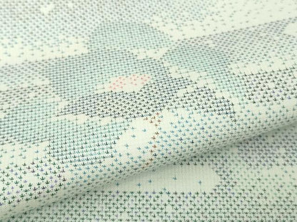平和屋着物●極上　本場大島紬　白大島　白薩摩　彩美泥　むらなか　エ霞花文　証紙付き　逸品　未使用　DZAB4479kh6