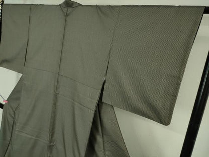 平和屋本店●超希少　本場黄八丈　黒八丈　たつみ綾　紬　逸品　DZAB4484kh6