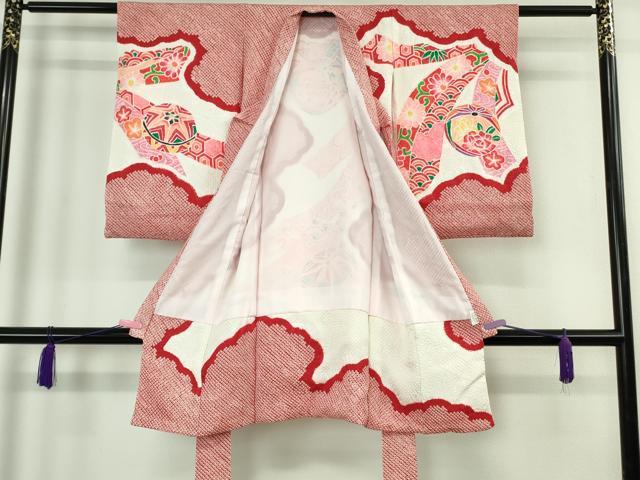 平和屋本店[]極上　お宮参り　女の子　祝着　産着　初着　のしめ　絞り　束ね熨斗毬文　逸品　DZAB4487kh6