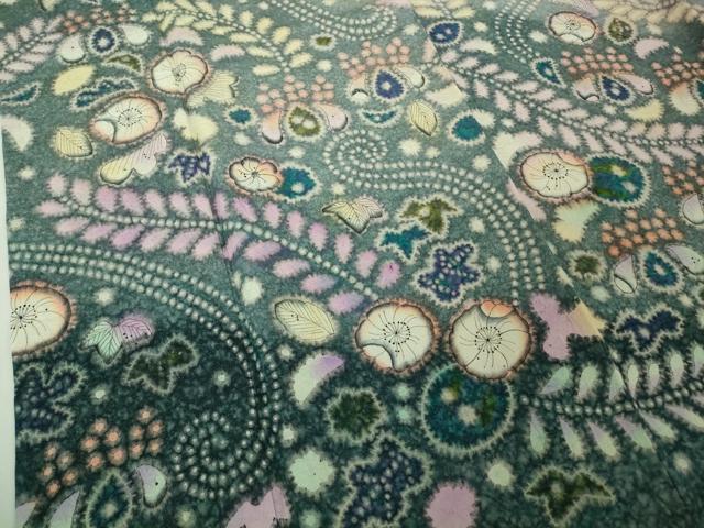 平和屋着物●極上　梅原虎峰　幻の辻が花　訪問着　暈し染め　銀通し地　逸品　DZAB4490kh6