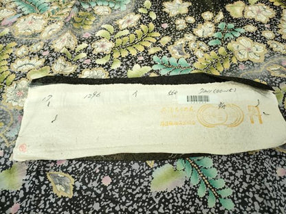 平和屋本店●極上　訪問着　辻が花　暈し染め　黒地　金彩　反端付き　ロング丈　逸品　未使用　DZAB4496kh6