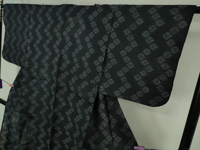 平和屋本店＊極上 夏物 重要無形文化財 本場宮古上布 菊菱文 苧麻 逸品 DZAB4499kh6