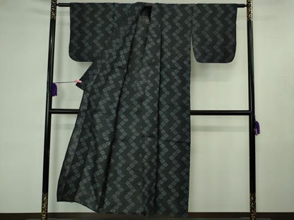 平和屋本店＊極上 夏物 重要無形文化財 本場宮古上布 菊菱文 苧麻 逸品 DZAB4499kh6