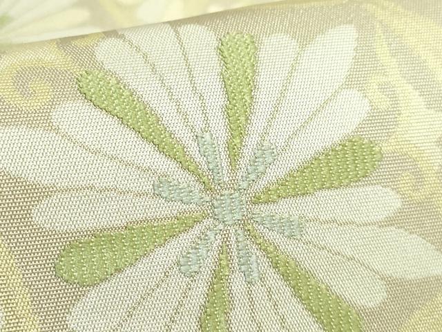 平和屋着物●極上　西陣織の職人・田村螢成　京都・美山織工房　螢庵　蛍庵　両面　全通柄袋帯　花菱文　経節錦　金糸　逸品　DZAB4521kh6