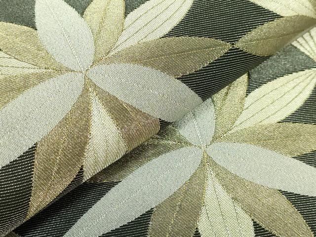 平和屋着物●極上　しょうざん謹製　両面　六通柄袋帯　葉重ね　金銀糸　井筒工藝　逸品　DZAB4523kh6