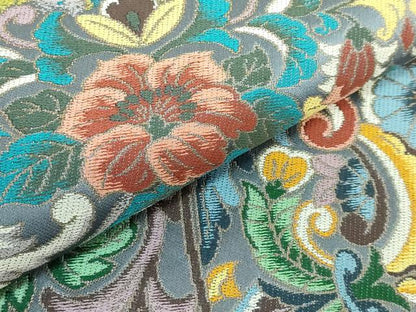 平和屋着物●極上　西陣　白綾苑大庭　六通柄袋帯　花唐草　金糸　逸品　DZAB4530kh6