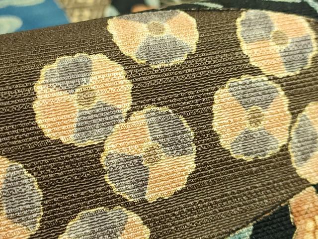 平和屋着物●極上　摺型友禅　京都　多ち花　つけ帯　切り嵌め花文　逸品　DZAB4532kh6