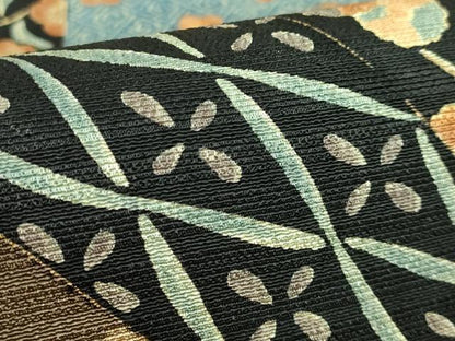 平和屋着物●極上　摺型友禅　京都　多ち花　つけ帯　切り嵌め花文　逸品　DZAB4532kh6