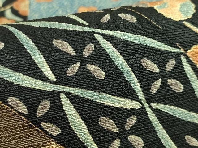 平和屋着物●極上　摺型友禅　京都　多ち花　つけ帯　切り嵌め花文　逸品　DZAB4532kh6