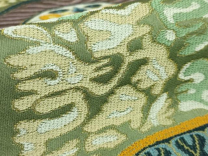 平和屋着物●極上　西陣　白綾苑大庭　六通柄袋帯　抽象文様　金糸　逸品　DZAB4548kh6