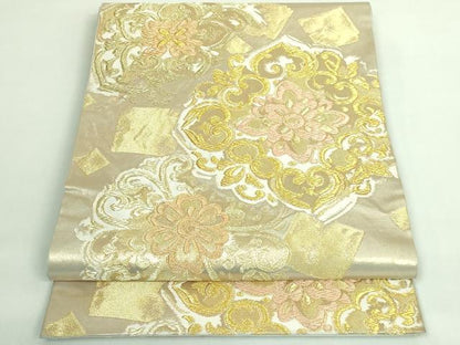 平和屋着物●極上　西陣　川島織物　六通柄　本袋帯　宝相華　金糸　逸品　DZAB4564kh6