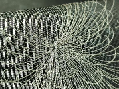 平和屋着物●極上　太鼓柄袋帯　乱菊　銀彩　引箔　さが美扱い　逸品　DZAB4565kh6