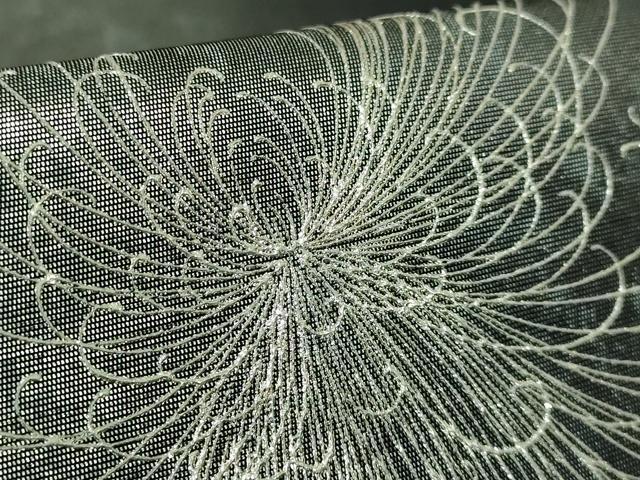 平和屋着物●極上　太鼓柄袋帯　乱菊　銀彩　引箔　さが美扱い　逸品　DZAB4565kh6