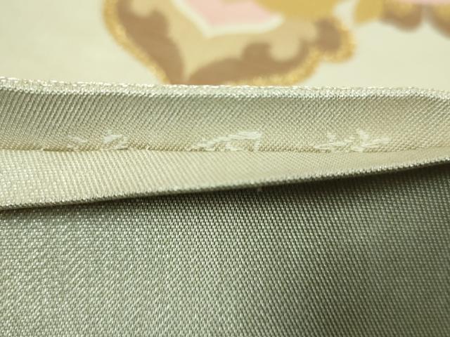 平和屋本店●極上　洛風林　工芸帯地　六通柄袋帯　鳳凰花菱文　金糸　逸品　DZAB4574kh6