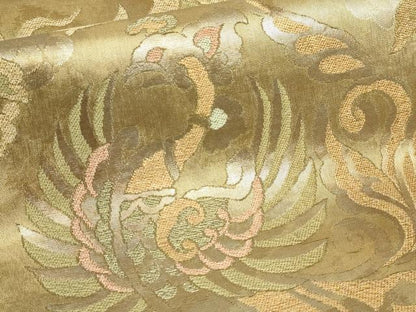 平和屋着物●極上　洛風林　工芸帯地　全通柄袋帯　鳳凰花文　金糸　逸品　DZAB4579kh6
