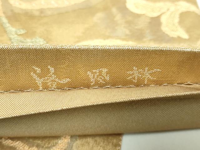 平和屋着物●極上　洛風林　工芸帯地　全通柄袋帯　鳳凰花文　金糸　逸品　DZAB4579kh6