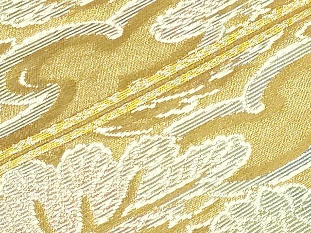 平和屋本店●極上　龍村美術織物　たつむら　六通柄袋帯　雅園花鳥文　金銀糸　逸品　DZAB4583kh6