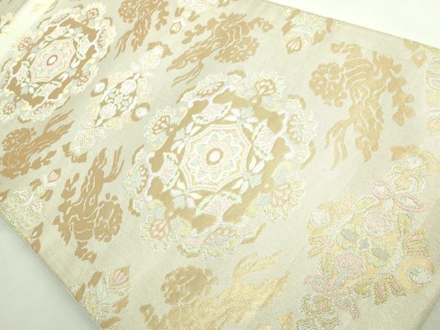 平和屋着物●極上　創業280年　誉田屋源兵衛　六通柄袋帯　正倉院花文　金銀糸　逸品　DZAB4592kh6