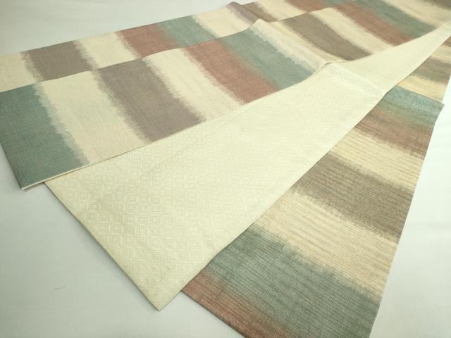 平和屋着物●極上　紋屋井関　御寮織　六通柄袋帯　変わり市松　金糸　逸品　DZAB4593kh6