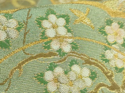 平和屋着物●極上　西陣　川島織物　六通柄　本袋帯　鏡裏花鳥文　金銀糸　逸品　DZAB4594kh6